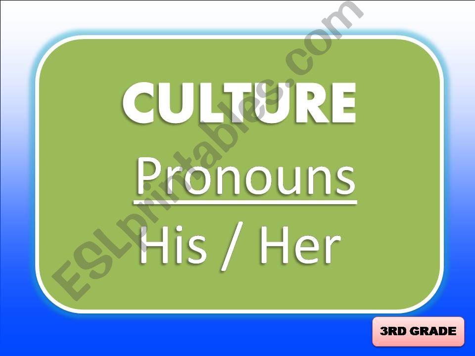 PRONOUNS HIS - HER powerpoint