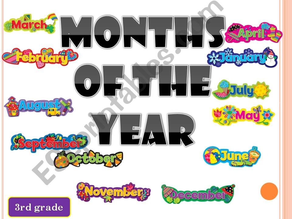 MONTHS OF THE YEAR powerpoint