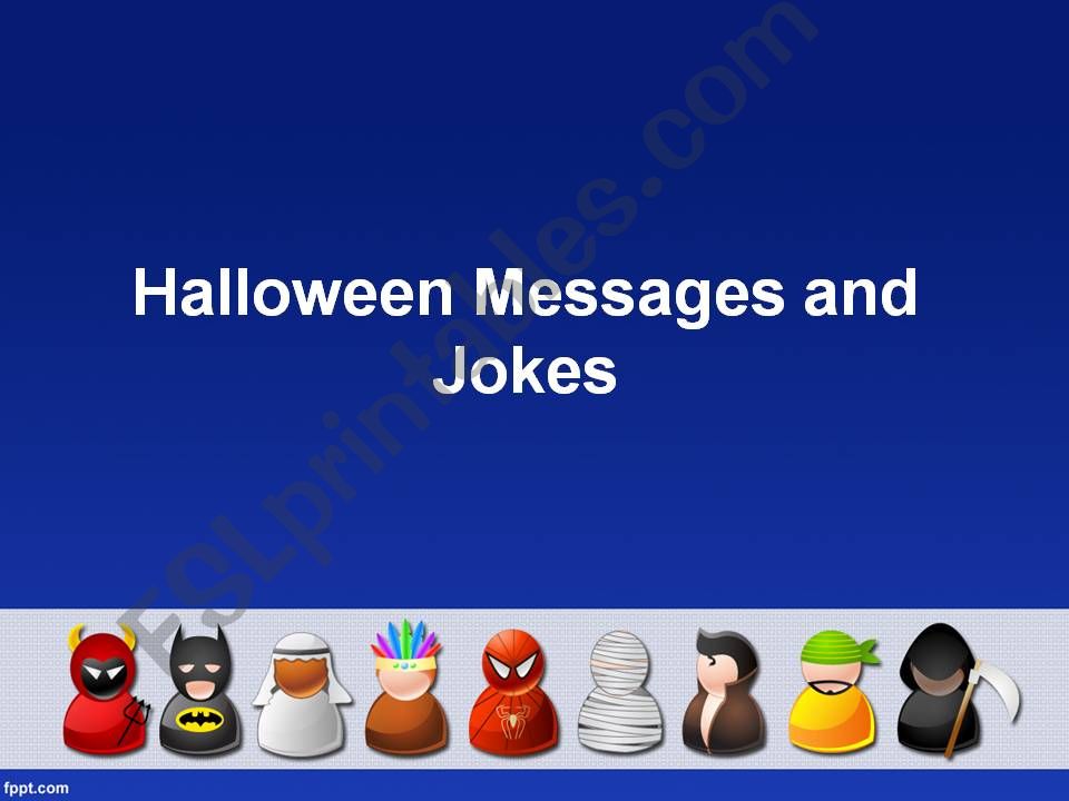 Halloween Messages and Jokes powerpoint