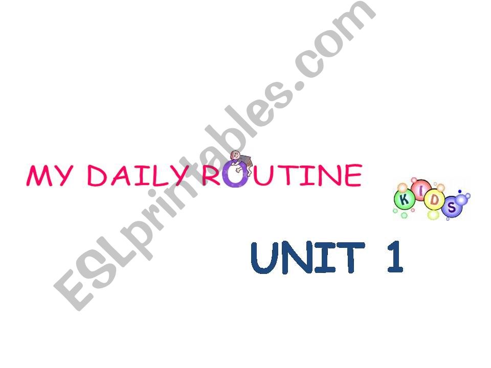 DAILY ROUTINES powerpoint