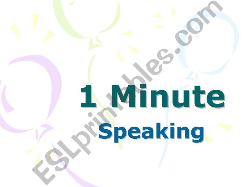 1 minute speaking powerpoint