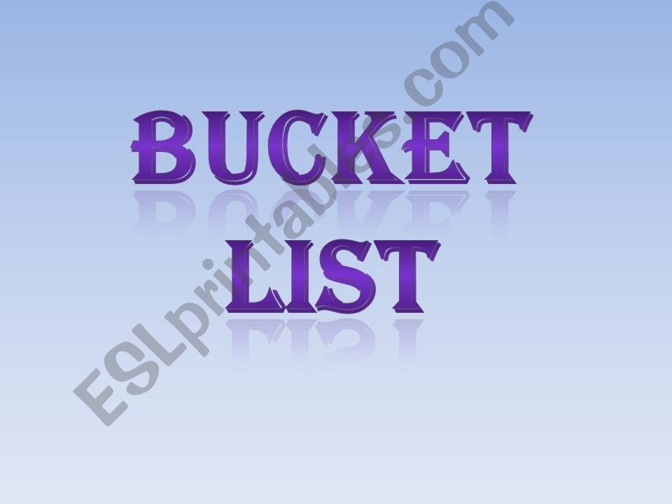 Bucket List powerpoint