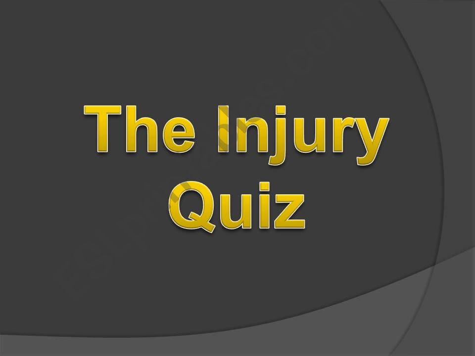 Injury QUIZ powerpoint