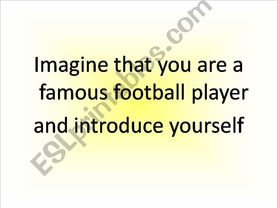 Introducing football players powerpoint