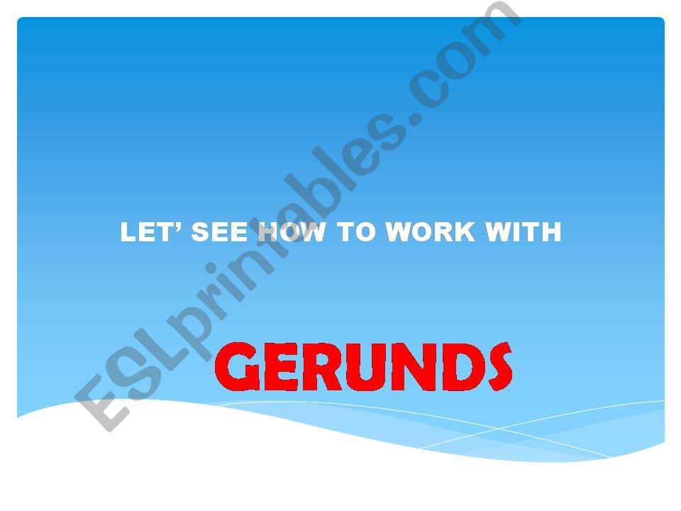 Gerunds powerpoint