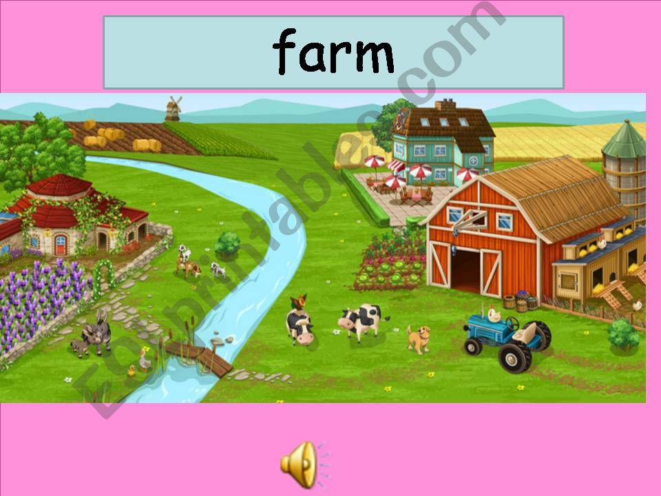 Farm animals game with sounds PPT 