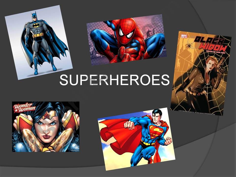 Superheroes (introduction of the comparative and superlative) 