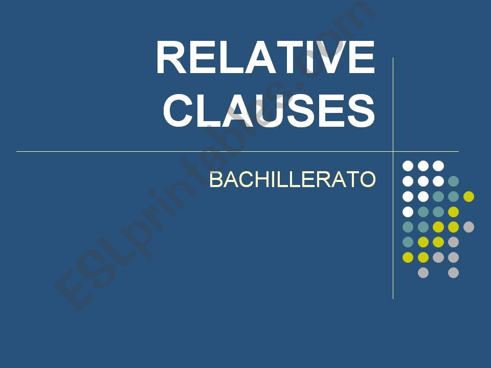 Relative clauses powerpoint