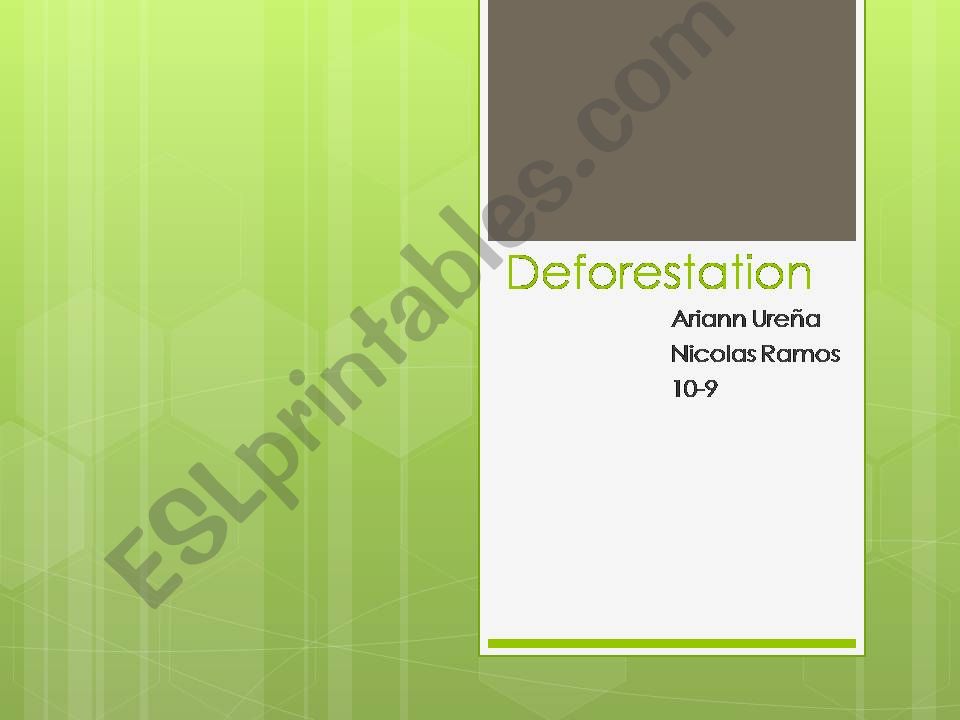 DEFORESTATION powerpoint