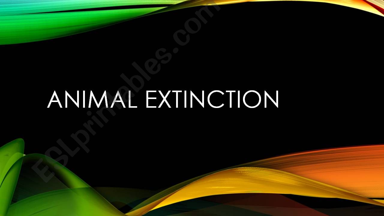 animal extinction powerpoint