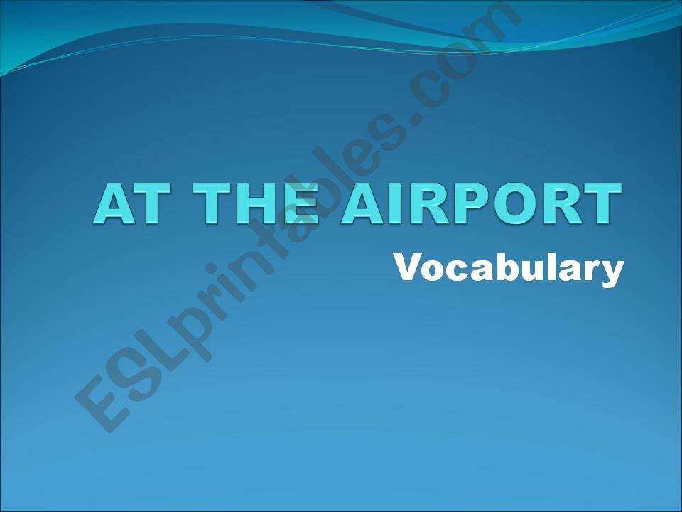  AT THE AIRPORT powerpoint