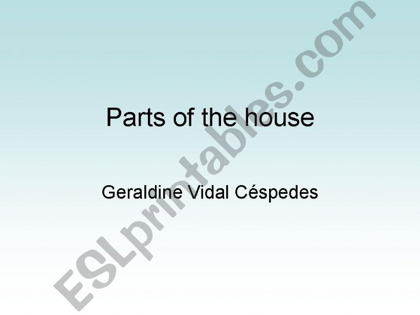 parts of the house powerpoint