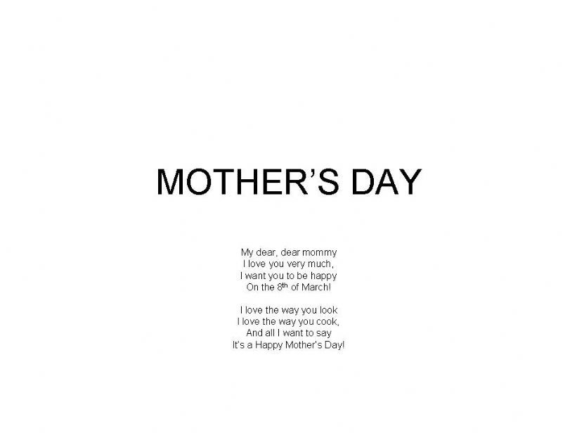 Mother´s day powerpoint