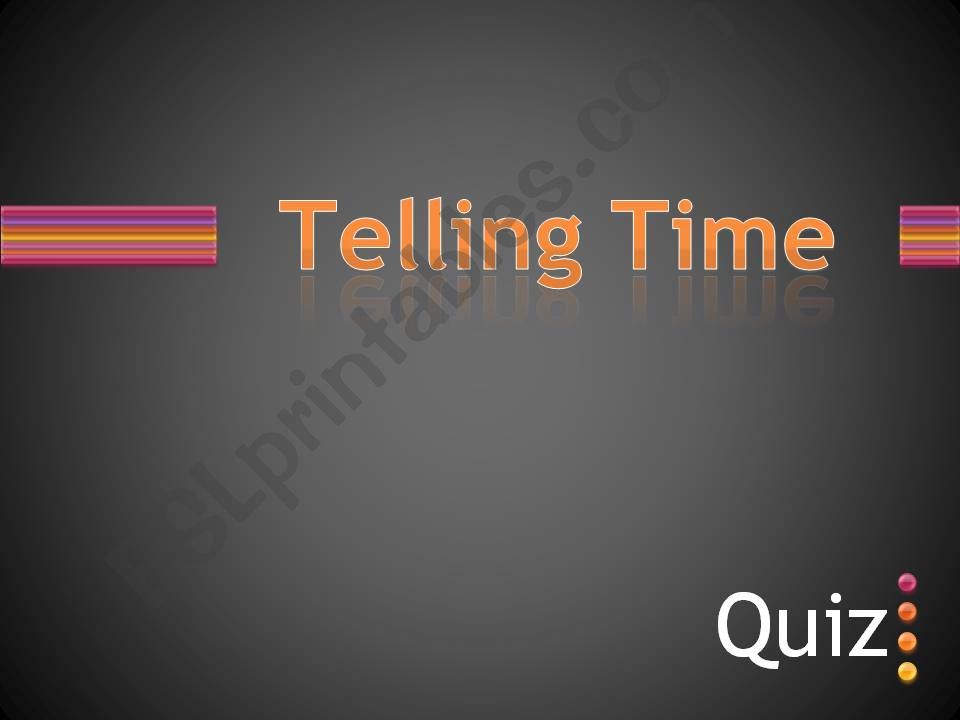 Telling Time powerpoint