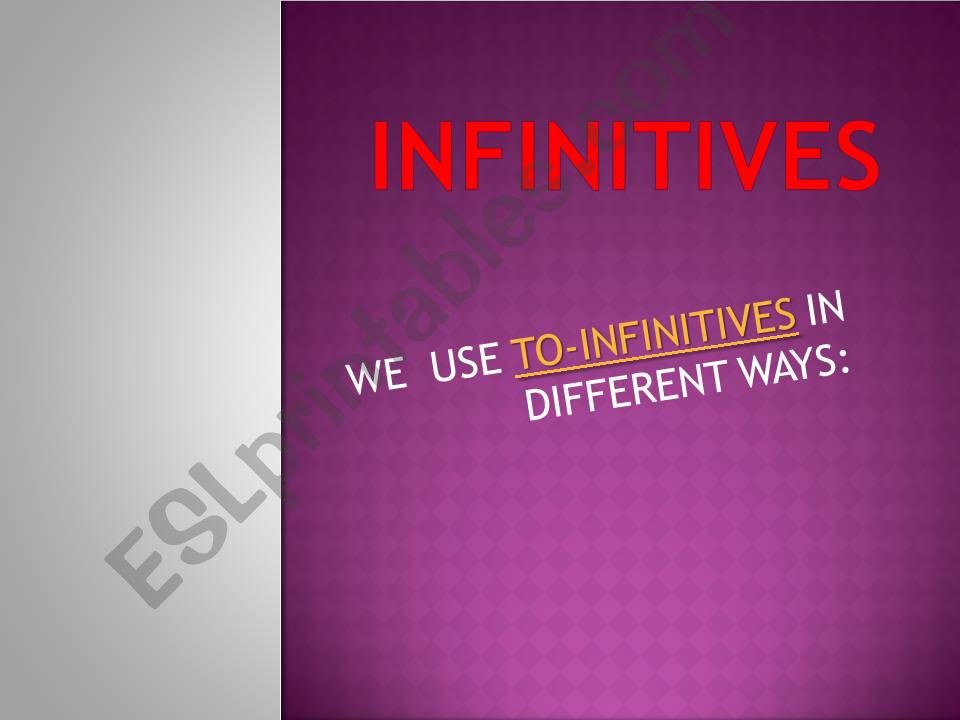 Infinites powerpoint