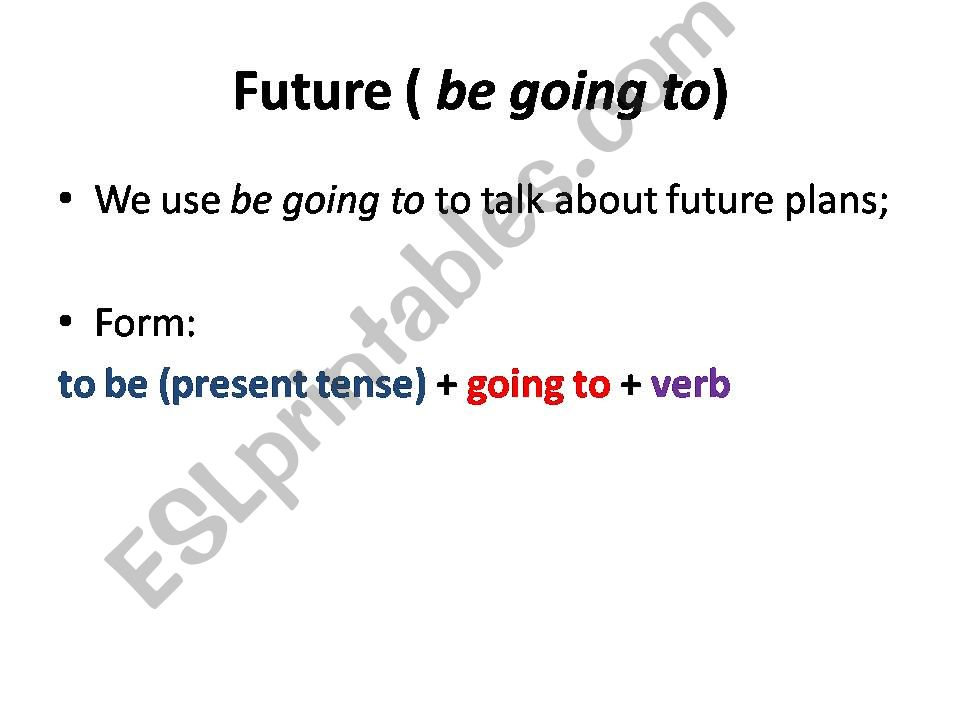 Future (be going to) powerpoint