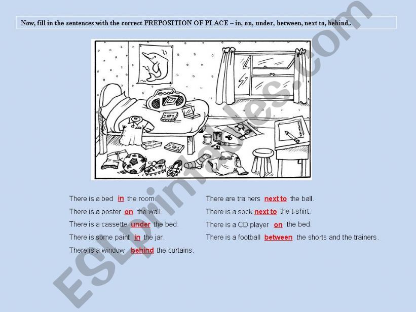 Prepositions of Place powerpoint