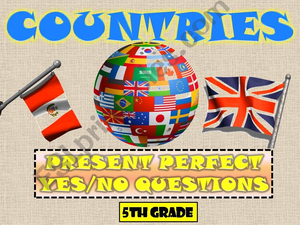 PRESENT PERFECT - COUNTRIES powerpoint