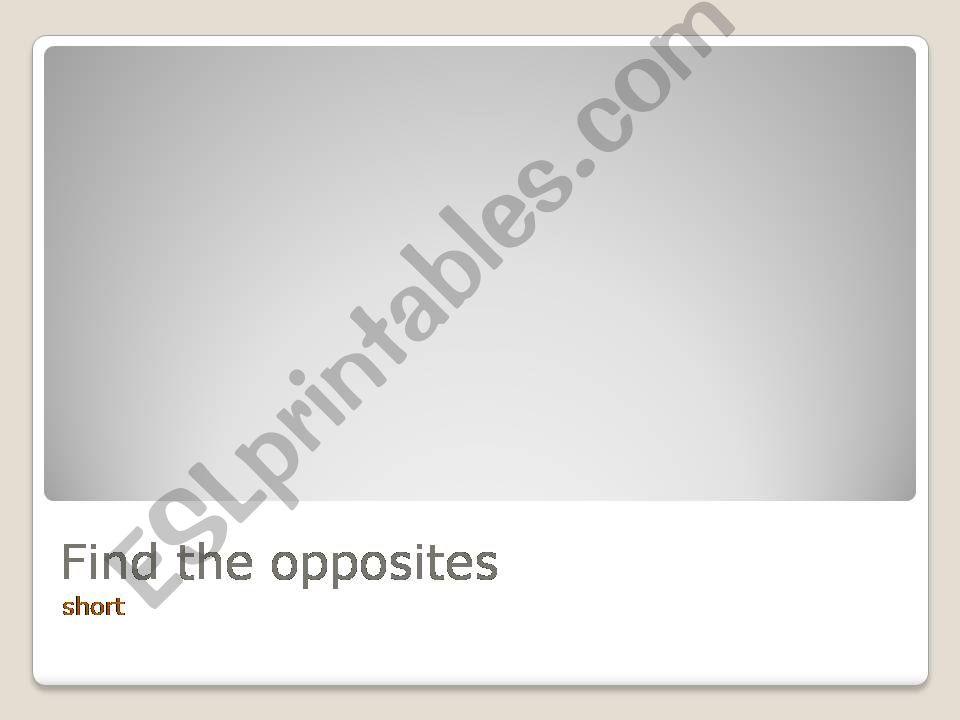 opposites powerpoint