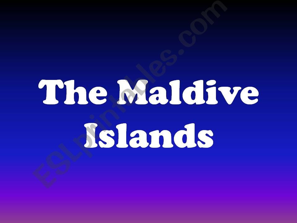 Maldives powerpoint