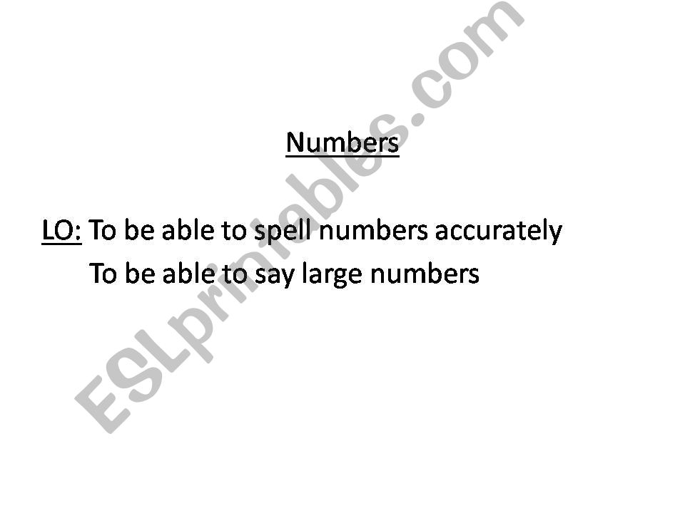 Saying and writing large numbers