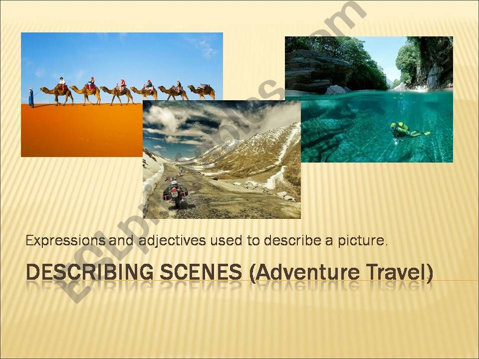 ADVENTURE TRAVEL  SPEAKING  powerpoint