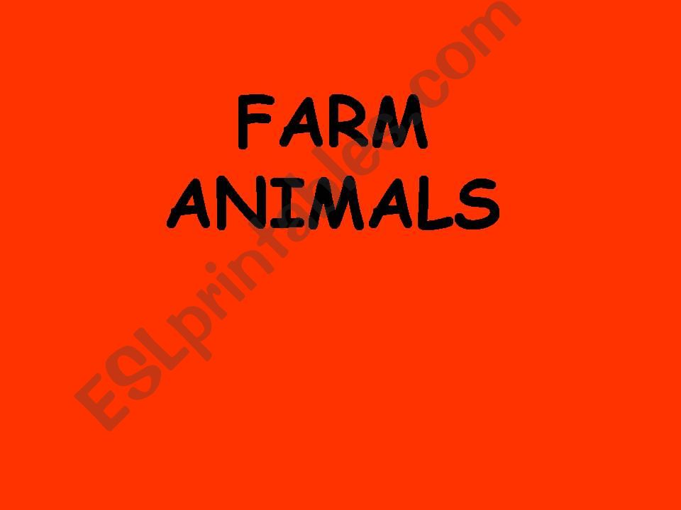 FARM ANIMALS powerpoint