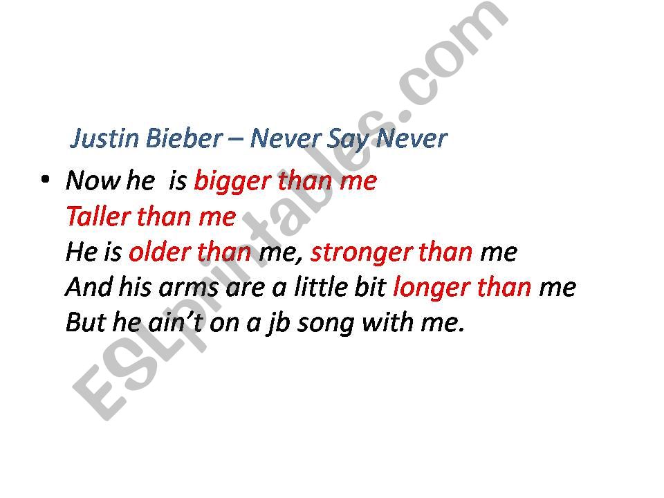 comparatives powerpoint