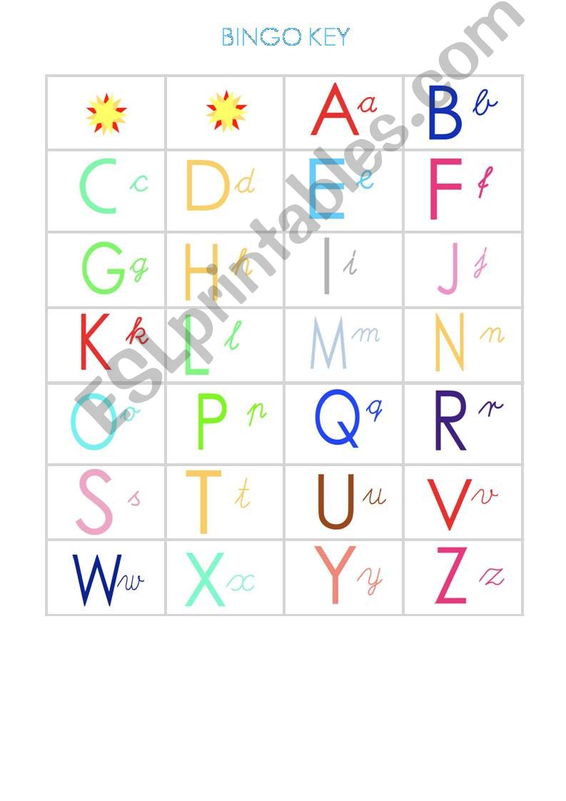 Alphabet bingo  powerpoint