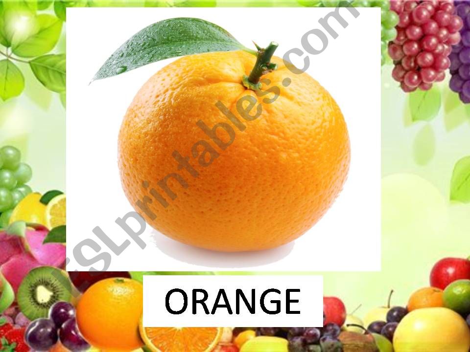 Fruit Vocabulary powerpoint