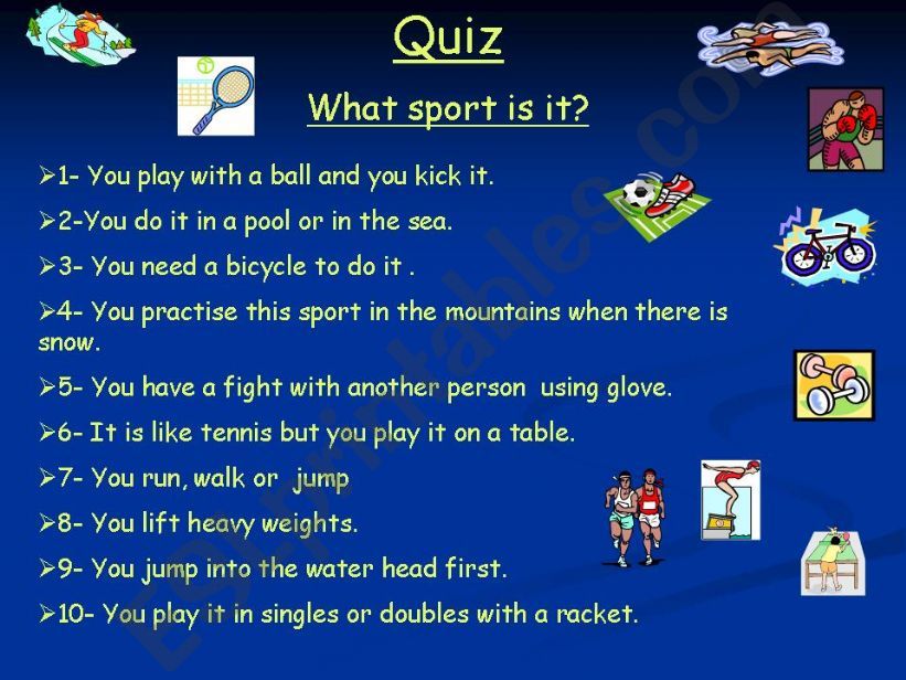 Guess what sport it is powerpoint