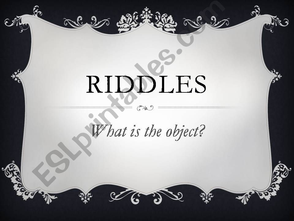 Riddles powerpoint