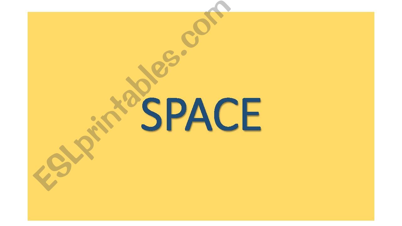 Space vocabulary powerpoint