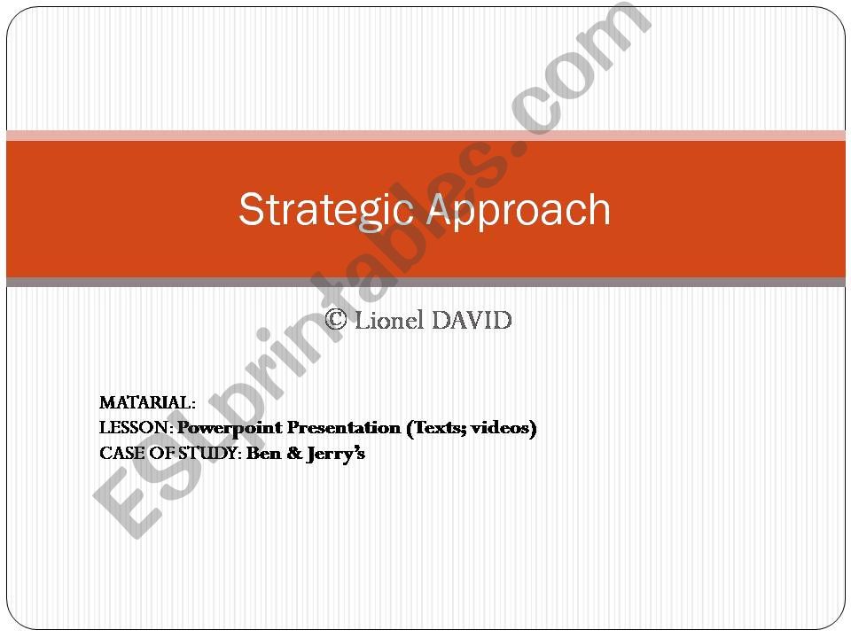 Strategic approach powerpoint
