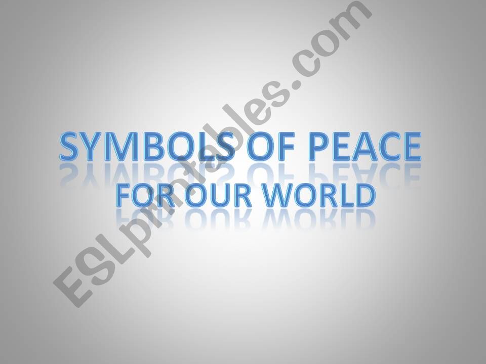 Symbols of Peace for our world