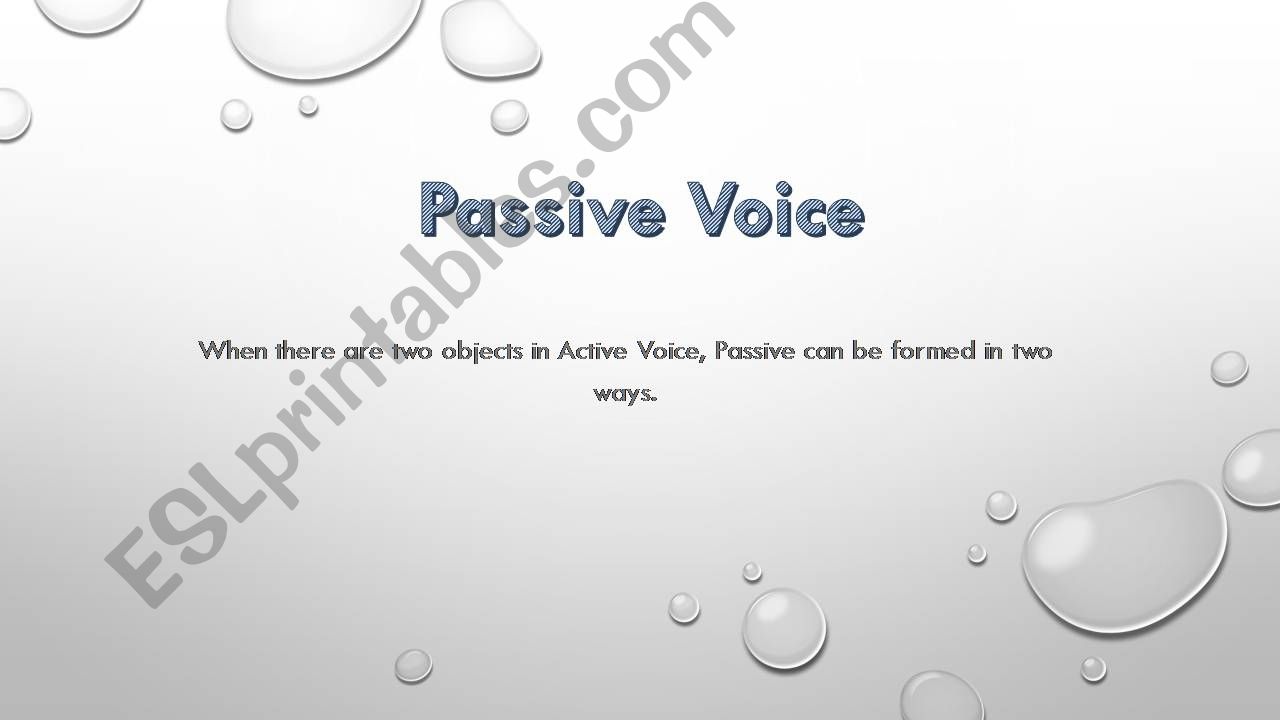 Passive Voice powerpoint