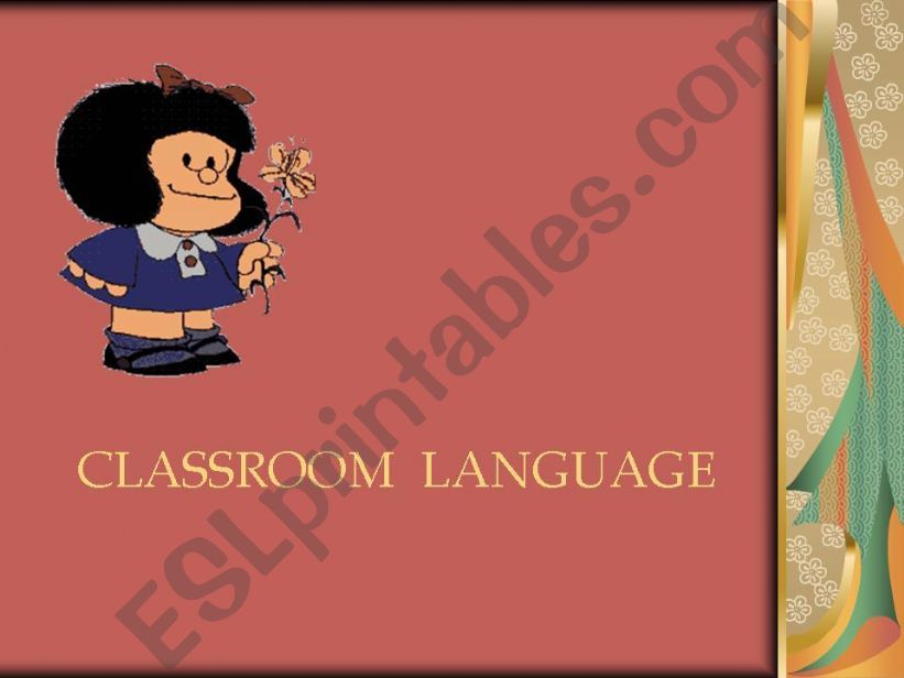 CLASSROOM LANGUAGE (PART1) powerpoint