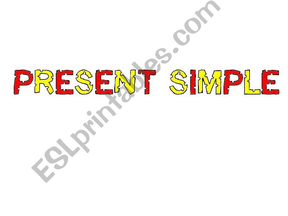 PRESENT SIMPLE PRESENTATION powerpoint