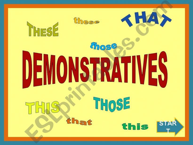 DEOMONSTRATIVES GAME powerpoint