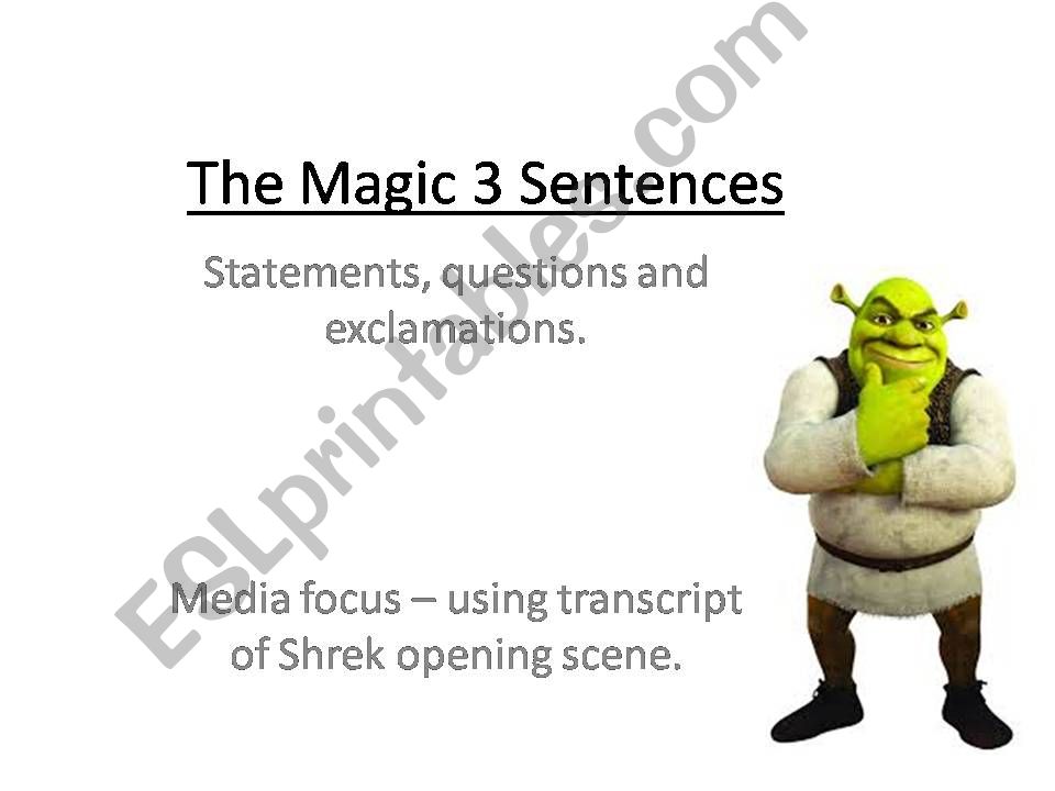 Sentence powerpoint