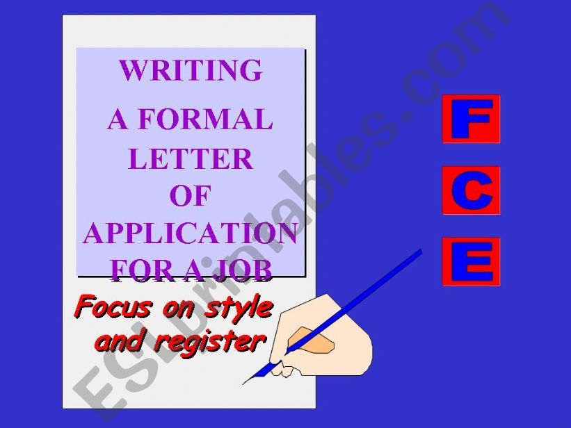 FCE Paper 2 Writing  powerpoint