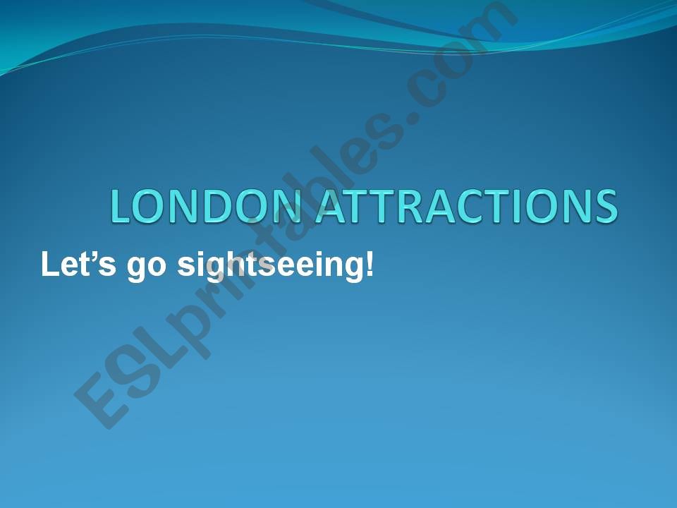 London attractions powerpoint