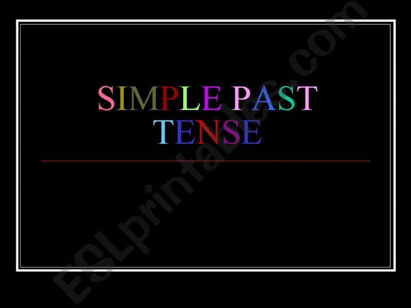 Past tense powerpoint