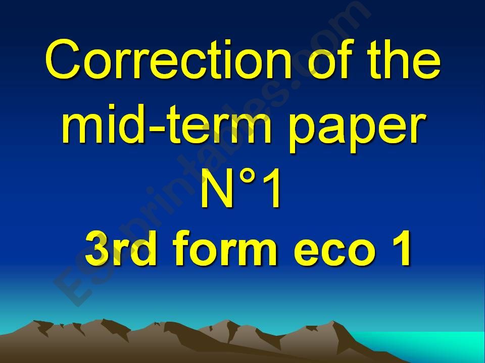 itsa correction of the Mid term paper N1