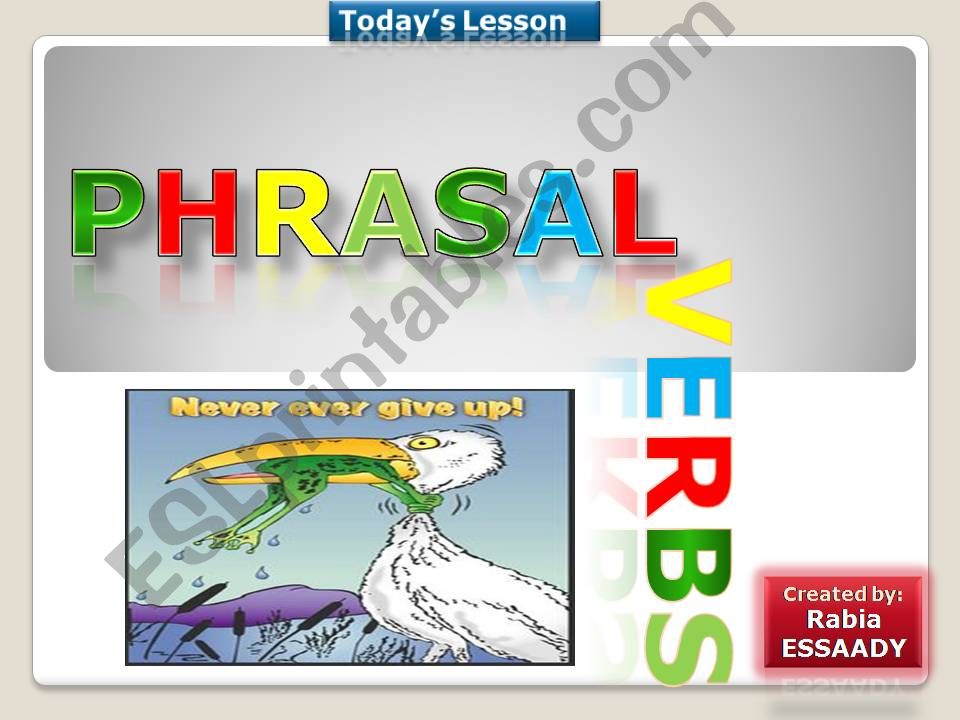 phrasal verbs grammar powerpoint