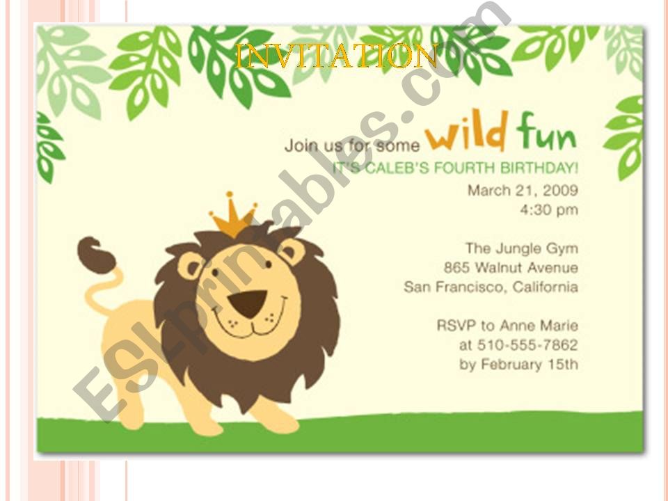 Invitation powerpoint