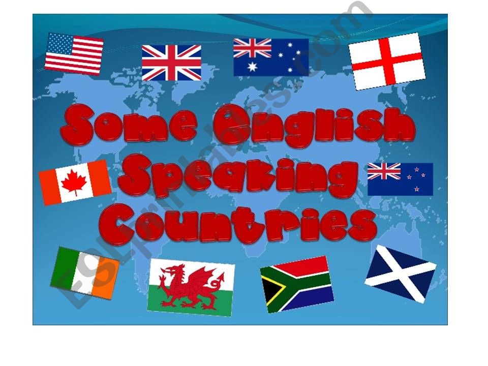 English speaking countries and flags
