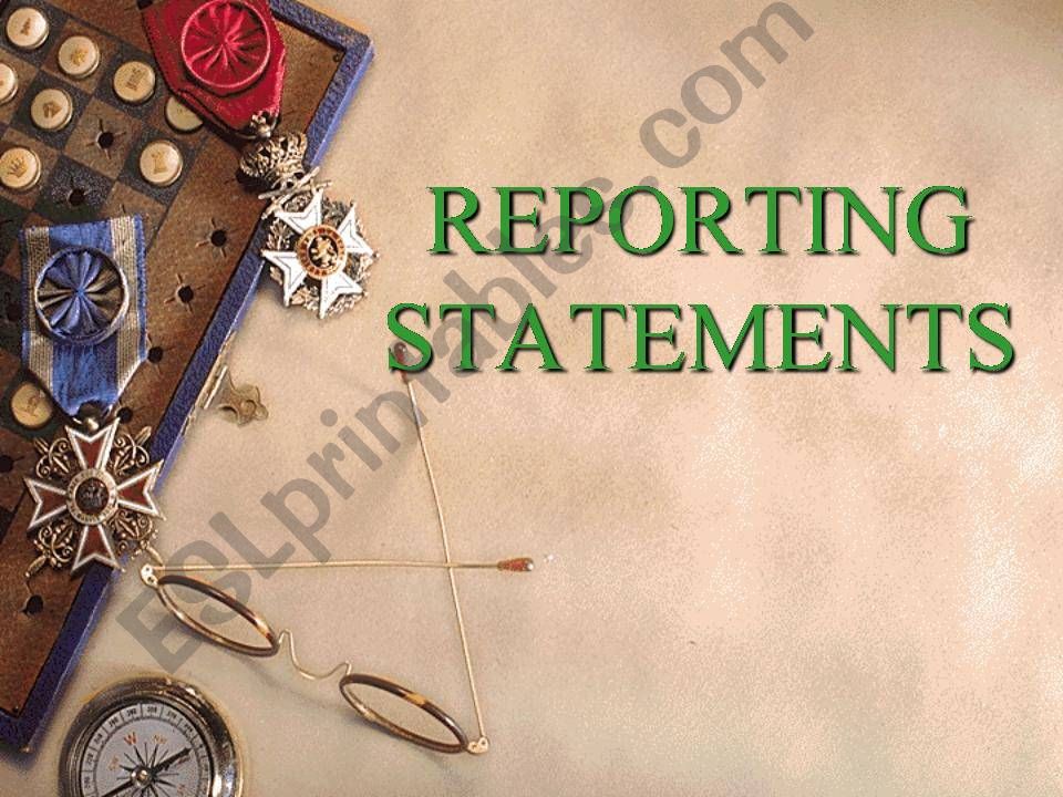 REPORTING STATEMENTS powerpoint