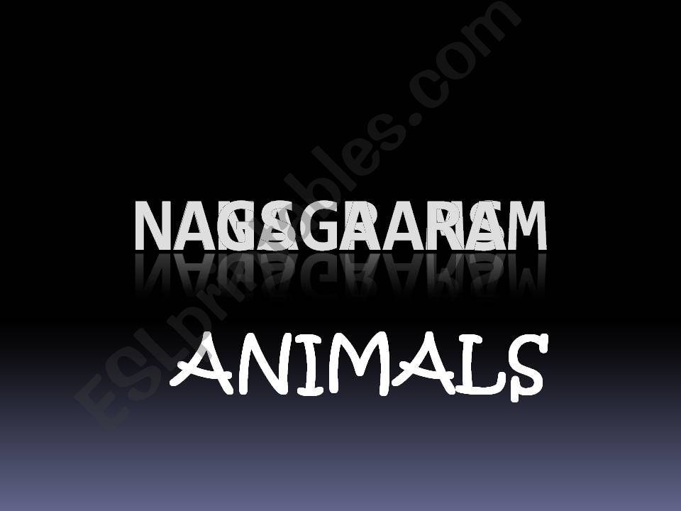 Animals Anagrams powerpoint