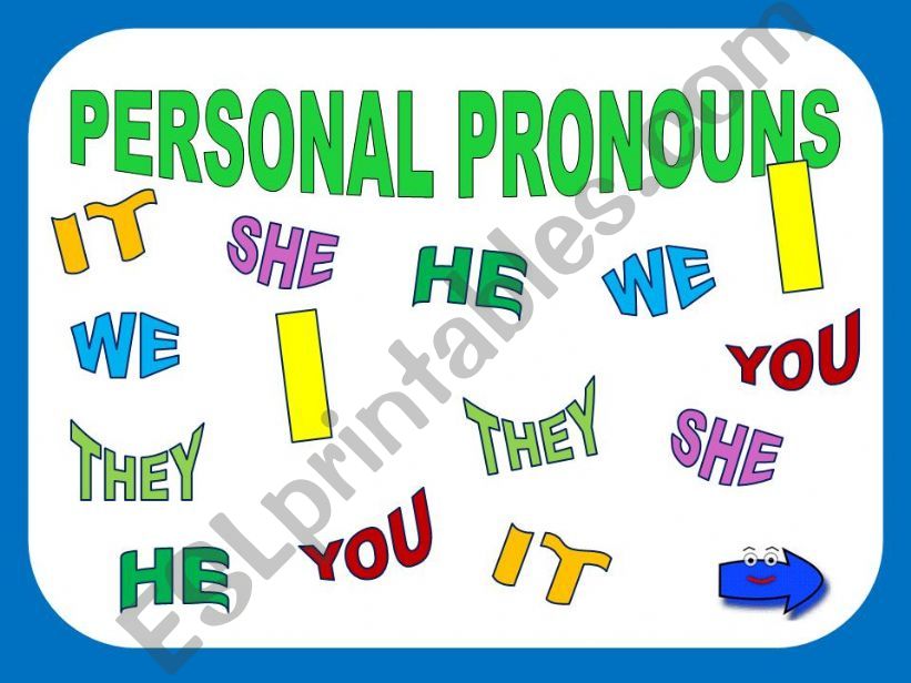 PERSONAL PRONOUNS GAME powerpoint
